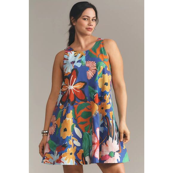 Anthropologie Dresses & Skirts - nwt ANTHROPOLOGIE MAEVE sz 1X Keiko Mini dress in blue botanical
